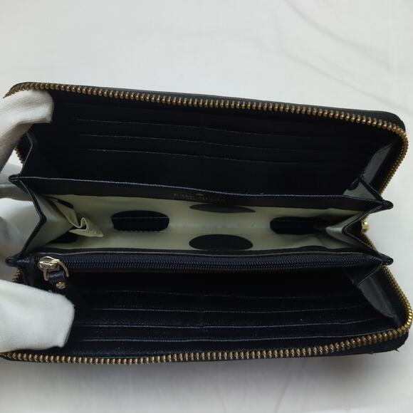 Kate Spade New York Black Leather Zip Around Credit Card Wallet - $178 - Picture 9 of 16